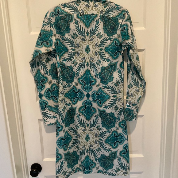 Paisley shirt dress—English Country Classics US size 4 - Picture 3 of 5